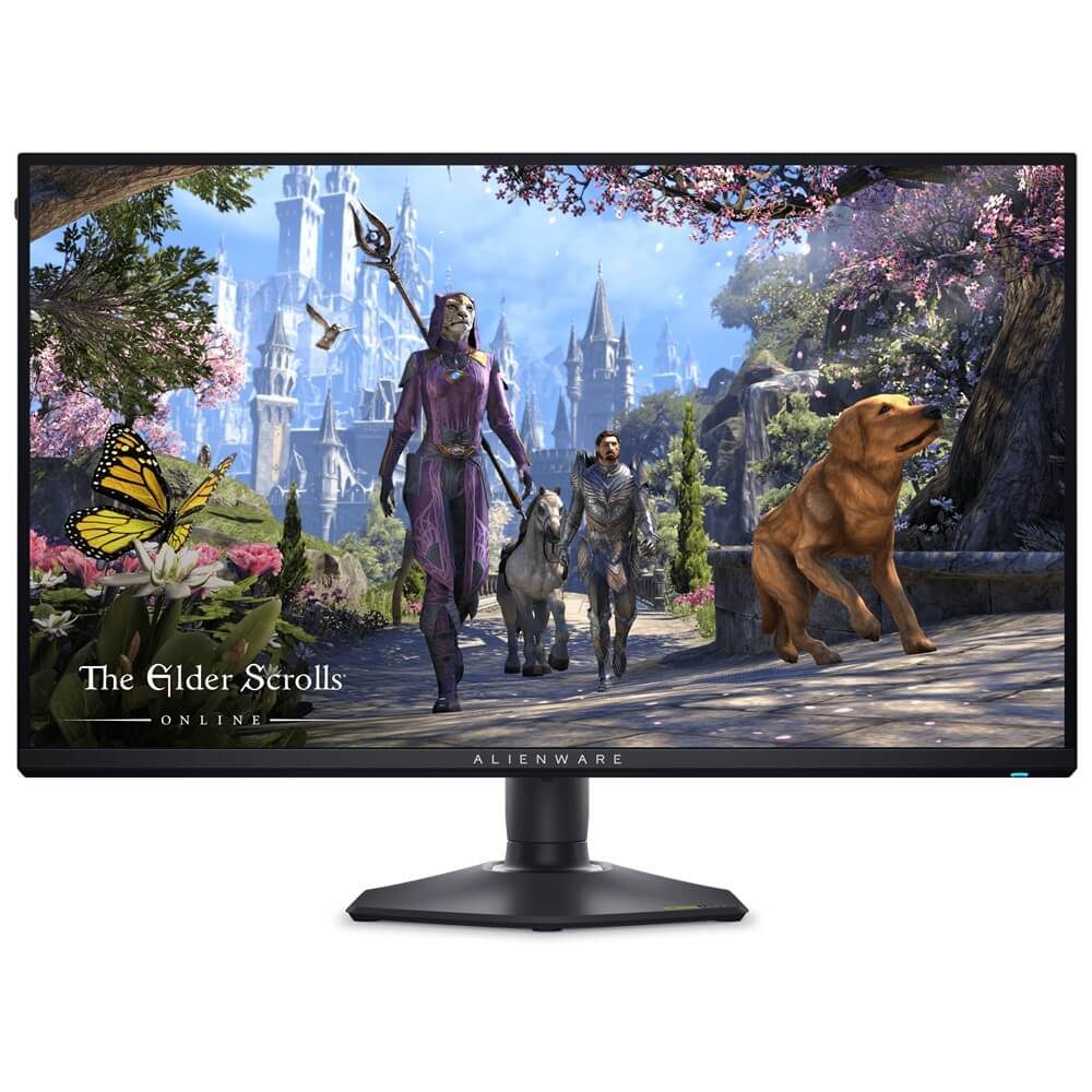 Dell AlienWare 27 4K Dual-Resolution Gaming Monitor - 4K UHD (3840 x 2160), Standard Refresh Rate: 180 Hz, Stand Adjustments,Swivel, Height, Pivot, Tilt, Height Adjustable.3 Year Exchange.
