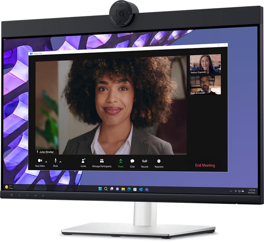 Dell 27 Video Conferencing Monitor - P2724DEB, 68.47cm (27.0"),  1x HDMI, 2x DP, 1x LAN(RJ45), 5x USB 3.2, 1x USB Type-C, 2x digital microphones, 2x 5W built-in speakers, Includes DP & USB Cables