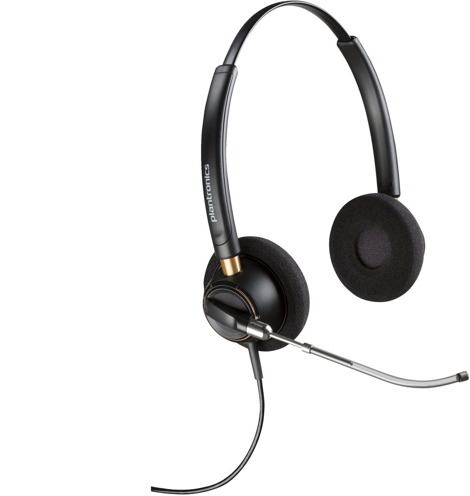 HP Poly EncorePro 520V Binaural Headset VoiceTube +Quick Disconnect