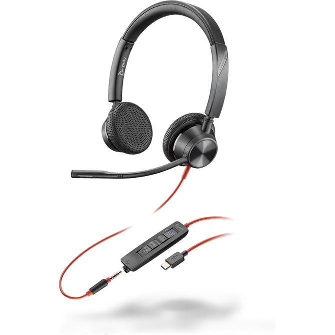 HP Poly Blackwire 3325 M 3.5mm USB-A+C Microsoft Teams Certified Headset