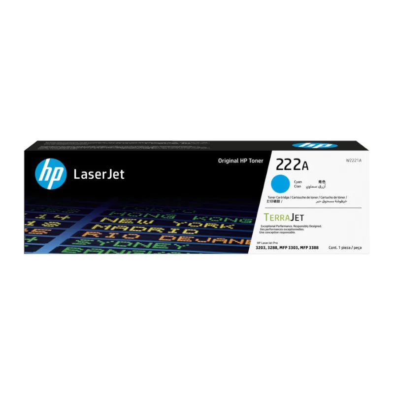HP 222A Cyan Original LaserJet Toner Cartridge