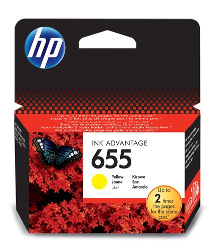 HP 655 Yellow Ink Cartridge New