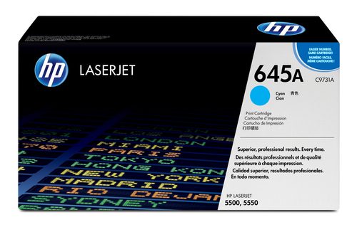 HP 645A Clj 5500 Cyan Print Cartridge.