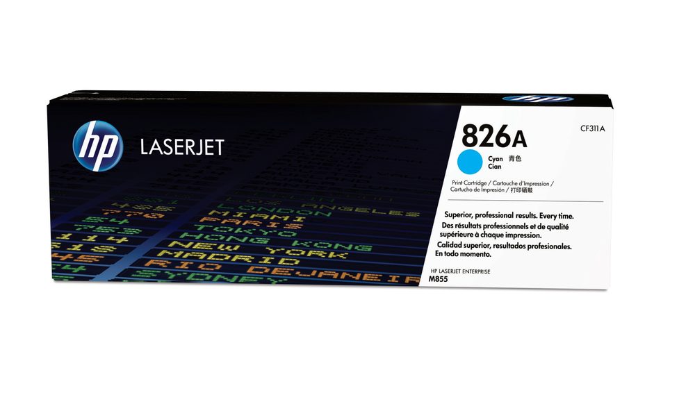 HP 826A Cyan Toner Cartridge Approximately Yield 31500 PGS