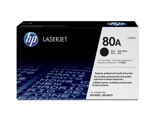 HP 80A Black LaserJet Toner Cartridge for HP LaserJet Pro 400 MFP M425 and 400 Printer M401 Series Average Cartridge