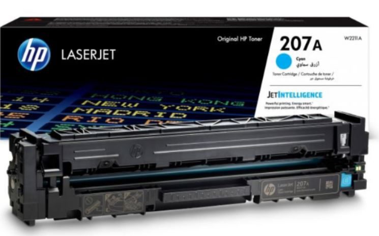 HP 207A Cyan LaserJet Toner Cartridge - Color LaserJet Pro M225/MFP M283