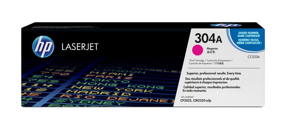 HP 304A Color LaserJet CP2025 Magenta Print Toner Cartridge Prints Approximately 2 800 PGS Using the ISO/IEC 19798 Yield Standard