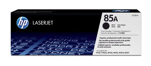 HP 85A LaserJet P1102/P1102W Black Print Toner Cartridge Prints Approximately 1 600 PGS Using ISO/IEC 19752 Yield Standard