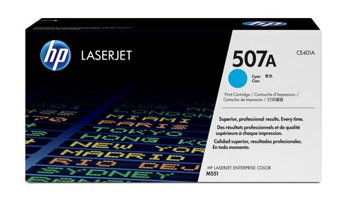 HP LaserJet Enterprise 500 Color M551 Cyan Toner Print Cartridge Average Continuous Composite Yellow/Cyan/Magenta Cartridge