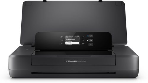 HP OfficeJet Mobile 202 - Print On AC up to 10 ppm; On Battery up to 9 ppm Black & On AC  up to 19 ppm; On Battery up to 17 ppm Colour,  1 USB 2.0 + Wi-Fi,  9 Front-panel Buttons; 2 LEDs (Wi-Fi On/Off, Wi-Fi Direct On/Off) , RMPV 100 to 300, Input Capasity Up to 50 Pages, 128 MB DDR3 memory, HP Dropbox, HP Google Drive, Microsoft DotNet, Supplies HP 651 Black C2P10AE & HP 651 Tri-color C2P11AE