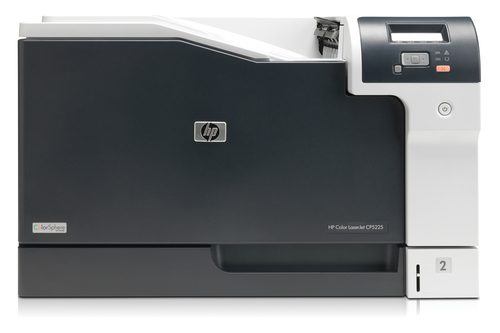 HP Color LaserJet CP5225 -  5-15 Users , Print Up to 20 ppm Black & Up to 20 ppm Color , slot, 144-pin, DDR2 DIMM , Black and Colour printing up to 600 x 600 dpi, HP ImageREt 3600, manual duplex printing, HP PCL 6, HP PCL 5c, HP Postscript level 3 emulation, 100 sheets tray 1, 250 sheet tray 2, Supplies: Black - CE740A, Cyan - CE741A, Magenta - CE743A, Yellow - CE742A