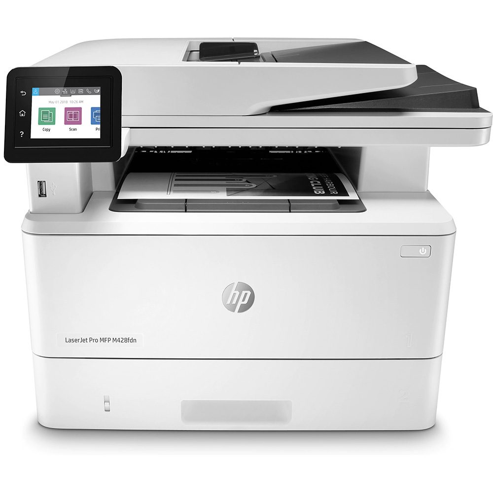 HP LaserJet Pro 4103fdn MFP Mono Printer | Print | Copy | Scan | Fax | 3-10 User | 40ppm | Wireless | HP ePrint | Monthly duty cycle 80000 pages | Mobile App | ADF | 80000 pages | Mobile App | ADF | Flatbed | 600x600 dpi | Supplies W1510A - W1510X