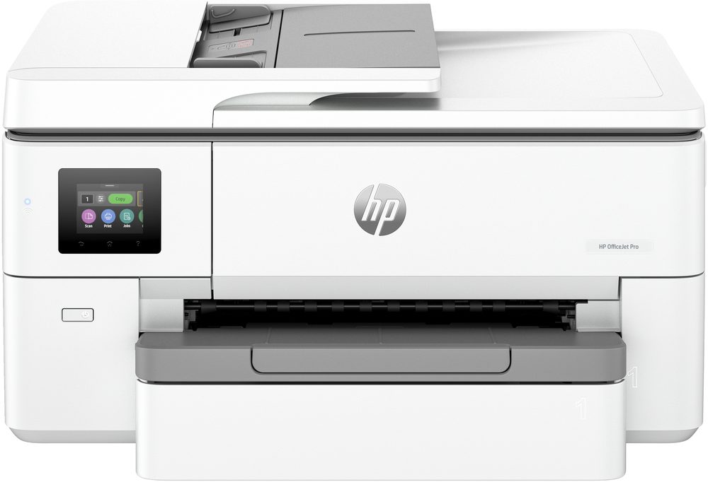 HP OfficeJet Pro 9720 Wide Format All-in-One Printer. Functions: Print, copy, scan. Print technology: HP Thermal Inkjet. Print speed: Black (A4, ISO): Up to 22 ppm; Colour (A4, ISO): Up to 18 ppm; Draft black (A4): Up to 34ppm; Draft colour (A4): Up to 34 ppm. Print resolution: Black (best): Up to 1200 x 1200 rendered dpi; Colour (best): Up to 4800 by 1200optimized dpi on HP Advance Photo Paper 1200 by 1200 dpi input. Monthly duty cycle: Up to 30,000 pages A4; Recommended monthly page volume: