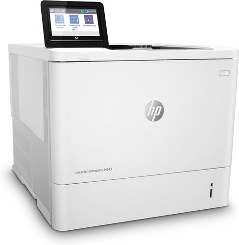HP LaserJet Enterprise M611dn Black (A4, Normal): Up to 61 PPM; Black (A4, Duplex): Up to 50 PPM Up to 275,000 Pages (A4); Recommended Monthly Page Volume: 5,000 to 25,000 Print Only. 6.9 cm LCD with Keypad. Standard 100-Sheet Tray 1 and 550-Sheet Tray 2. Automatic Duplex. HP PCL 6, HP PCL 5 (HP PCL 5 Driver Available from the Web only), HP Postscript Level 3 Emulation, Native PDF Printing (v 1.7), Apple AirPrint. HP ePrint. Built in Network. Wireless is Optional
