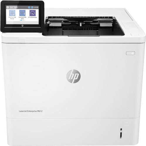 HP LaserJet Enterprise M612dn Black (A4, Normal) Up to 71 ppm; Black (A4, Duplex): Up to 58 ppm Print only. Up to 300,000 Pages (A4); Recommended Monthly Page Volume: 5,000 to 30,000  6.86 cm LCD with Keypad. Standard 100-Sheet tray 1 and 550-Sheet tray 2. Automatic Duplex. HP PCL 6, HP PCL 5 (HP PCL 5 Driver Available from the Web only), HP Postscript Level 3 Emulation, Native PDF Printing (v 1.7), Apple AirPrint. HP ePrint. Built in Network. Wireless is Optional.