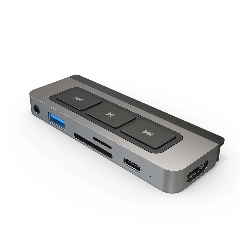 Hyper HyperDrive Media 6-in-1 USB-C Hub for iPad Pro/Air Silver  6 Essential Ports,  4K Video, Extension Cable for Universal Compatibility