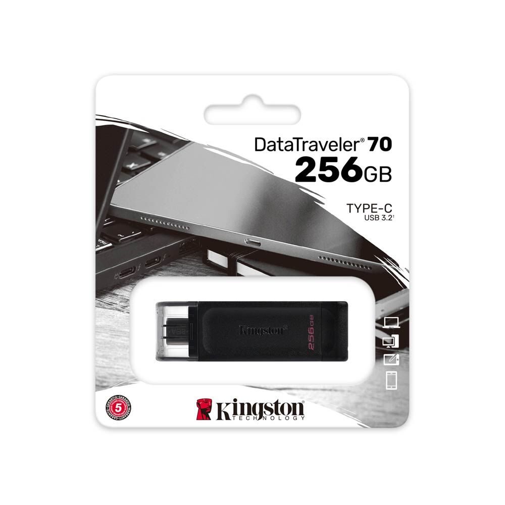Kingston 256GB USB-C 3.2 Gen 1 DataTraveler 70