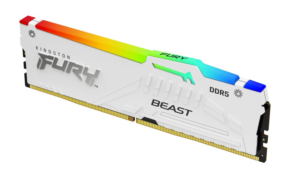 Kingston 16GB 5600MT/s DDR5 CL36 DIMM FURY Beast White RGB EXPO