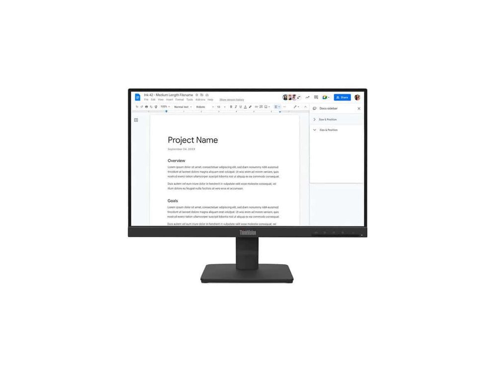 Lenovo S22-4e 21.5" Monitor, IPS panel 100HZ, 1920 x 1080,  Input Connectors- VGA + HDMI 1.4, Cables Included - HDMI, WIN 11 3 Years Warranty
