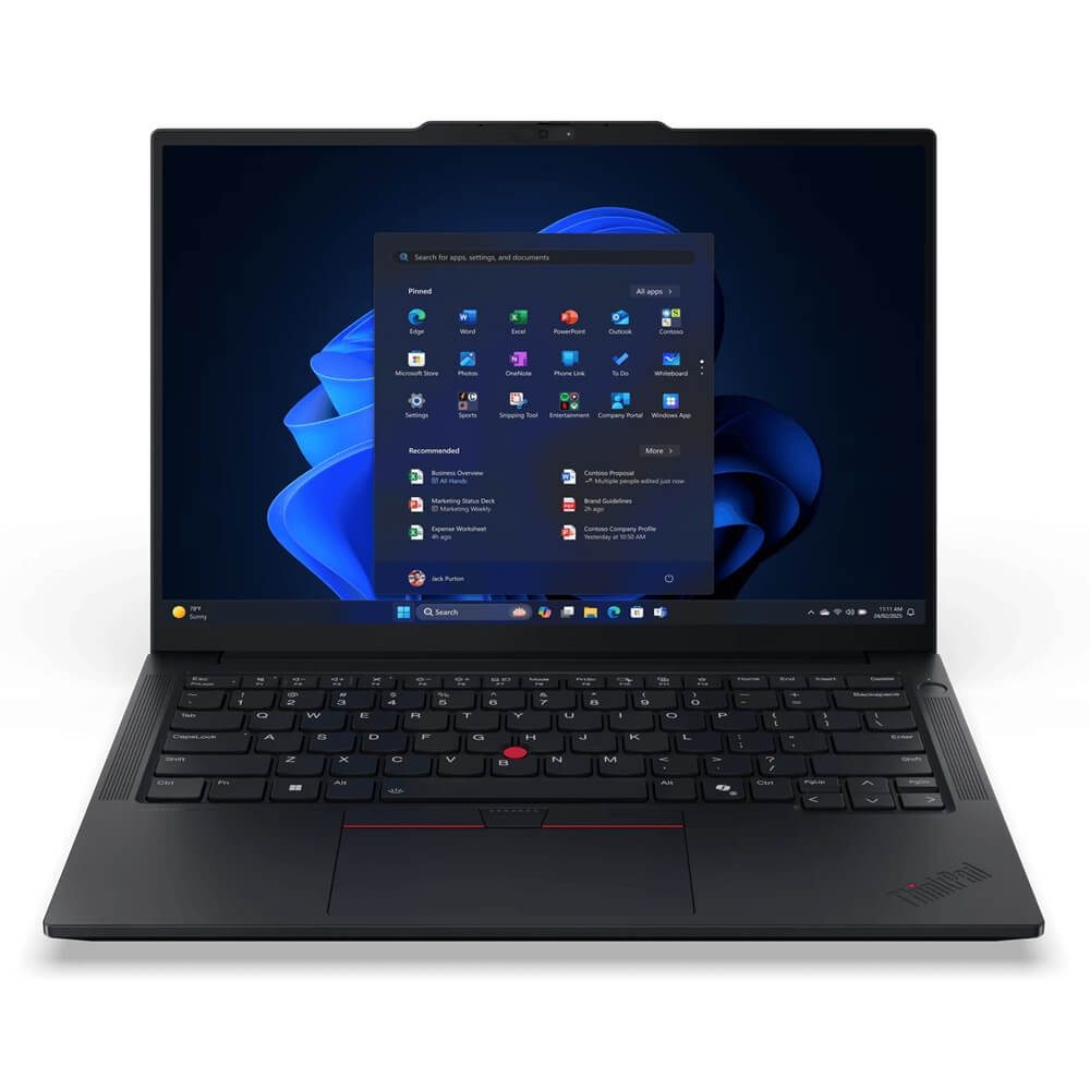 Lenovo ThinkPad E14 Gen 7 (Intel), Intel Core Ultra 7 255H, 16C (6P + 8E + 2LPE) / 16T, Max Turbo up to 5.1GHz, 24MB, AI PC, Integrated Intel AI Boost, up to 13 TOPS, Integrated Intel Arc 140T GPU Functions as Intel Graphics, 1x 16GB SO-DIMM DDR5-5600, Raptor Lake and Arrow Lake: 14" WUXGA (1920x1200) IPS 300nits Anti-glare, 45% NTSC, 60Hz, Backlit, English (EU), Windows 11 Pro, English (US) / English (UK), Intel Wi-Fi 6E AX211, 802.11ax 2x2 + BT5.3, 3 Year Onsite upgrade