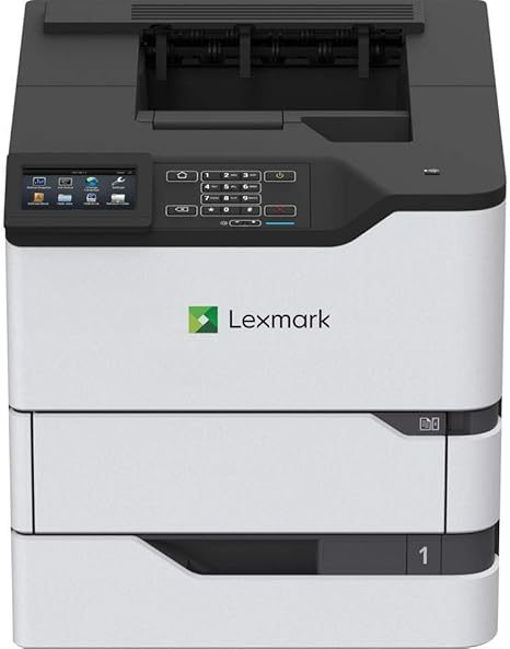 Lexmark Monochrome Laser, Lexmark 2.8" (7.2 cm) Colour Touch Screen - Cartridge(s) Shipping with Product: 5,000-Page Starter Return Program Toner Cartridge - Processor: Dual Core, 1.0 GHz - Duplex (2-sided) Printing: Integrated Duplex - Hard Disk: Intelligent Storage Drive Available - Direct USB: Yes - Print Speed (A4, Black):  Up to 47 ppm1) - Time to First Page (Black) As fast as: 6 seconds1) - Memory, Standard: 512 MB - Maximum Monthly Duty Cycle:   Up to 175000 pages per month2)