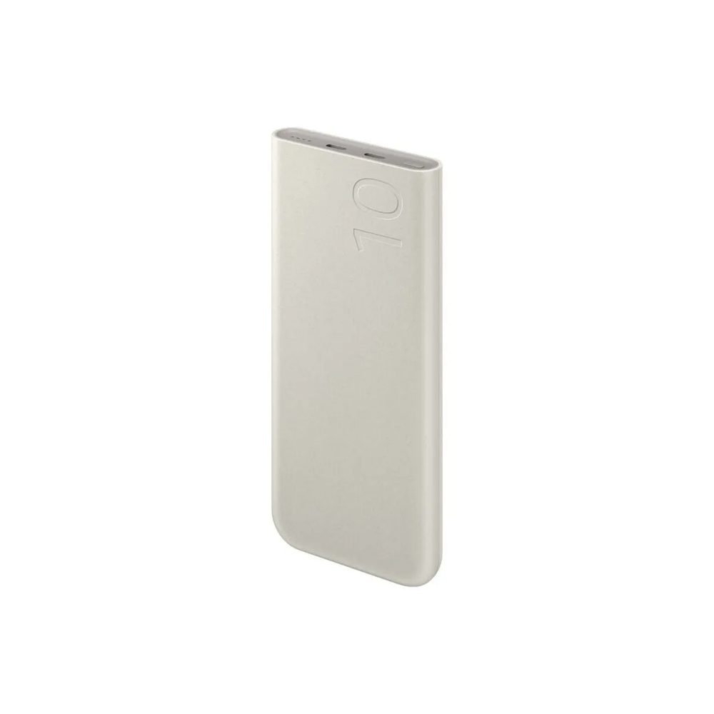 Samsung PD Powerbank - 10000mAh 25W Super Fast Charging Battery Pack  Fast, high-capacity power for instant boosts and quick recharges on the go. Features: Charge quickly on the go. Made with UL-certified recycled materials Elevated, ergonomic design. Energy boost for two at a timeInput Voltage 9 V. Output Voltage 9 V. Warranty: 6 Months