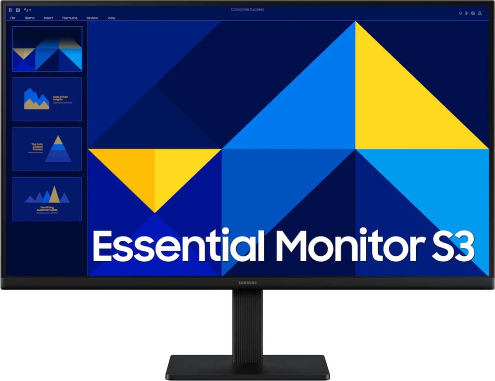 Samsung Value S30GD Flat 27" display IPS Response: 5 GTG AR: 16:09 Resolution: 1,920 x 1,080 (FHD) RR: 100Hz HDMI (x1), DP Speaker: No Power supply: External Tilt: yes Swivel: No Pivot: No Height adjust: No VESA: Yes Accessories: HDMI cable, Power supply cable  Warranty: 3 Year Carry-in