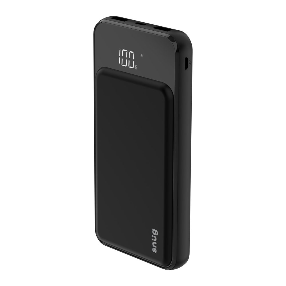 Snug Wireless Digital Powerbank - 10000mAh Powered by a lithium polymer battery for higher power output and smaller cells. Wireless charging, Digital Power level indicator, 4.5A 15W max output. Warranty: 1 Year