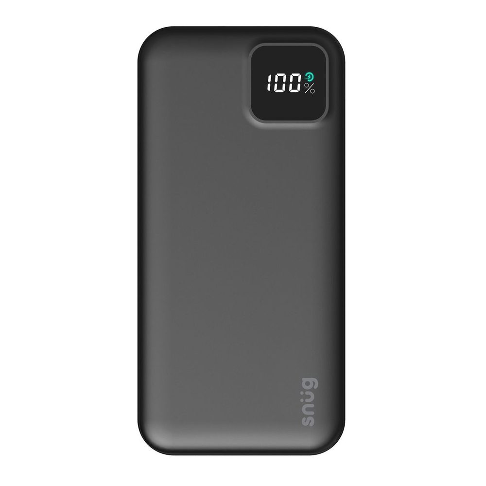 Snug Square Digital Powerbank - 10000mAh - Black  Stay powered on the go. It charges up to 3 devices simultaneously and features an LED digital display for battery status. Compatible with most devices for ultimate convenience . Features: Up to 4 full charges (device dependent). Charges up to 3 devices simultaneously. Digital LED power level indicato. Warranty: 1 year