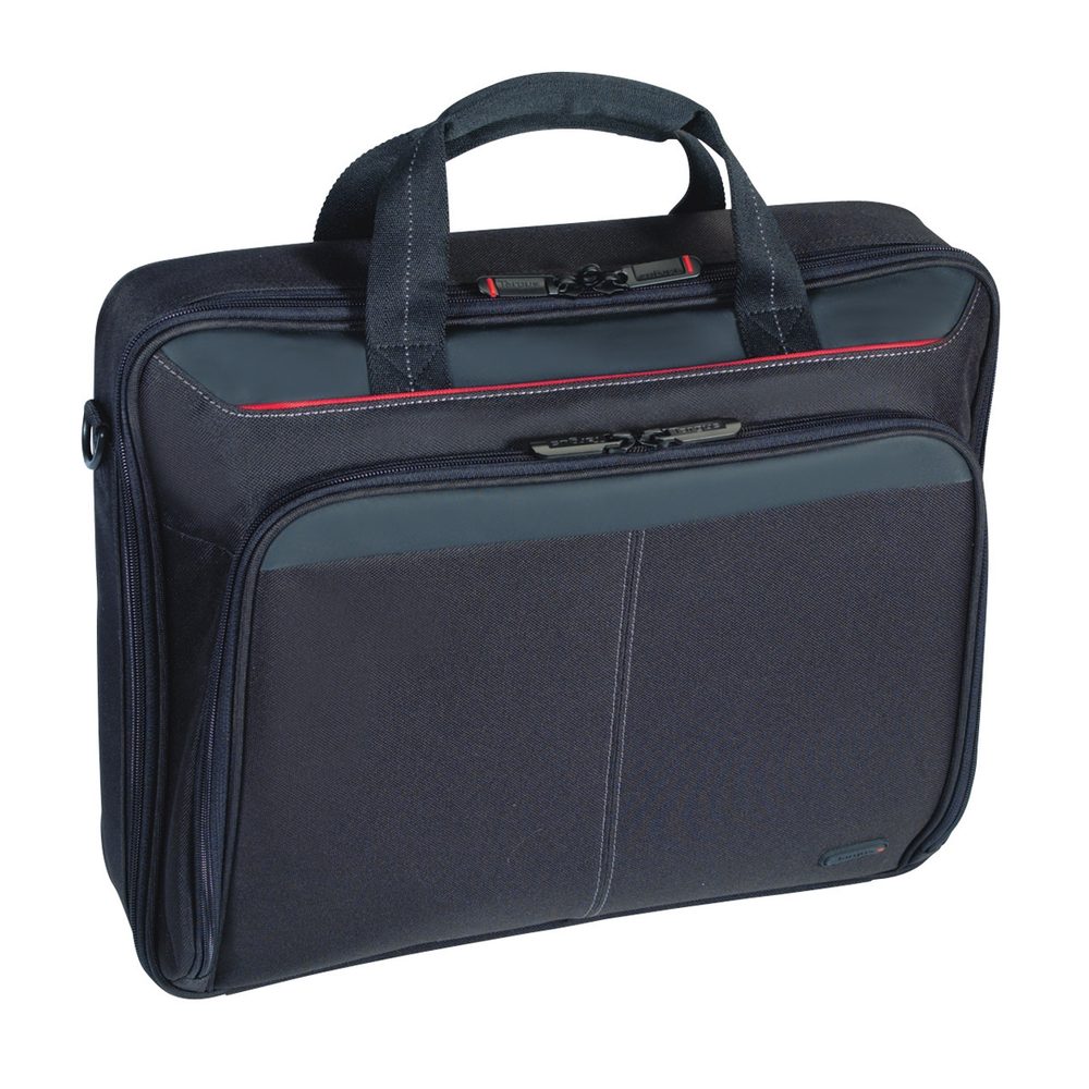 Targus Classic 15-16in Clamshell Case - Black Padded 15.6" laptop section, Adjustable shoulder strap, Compact and lightweight.