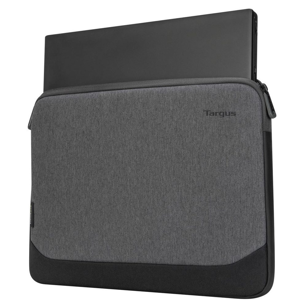 Targus - Cypress Eco Sleeve 13-14in Grey, Foam laptop protection, Plush interior protects device from scuffs and scratches, Heathered material resists fading, stains, and wetness
