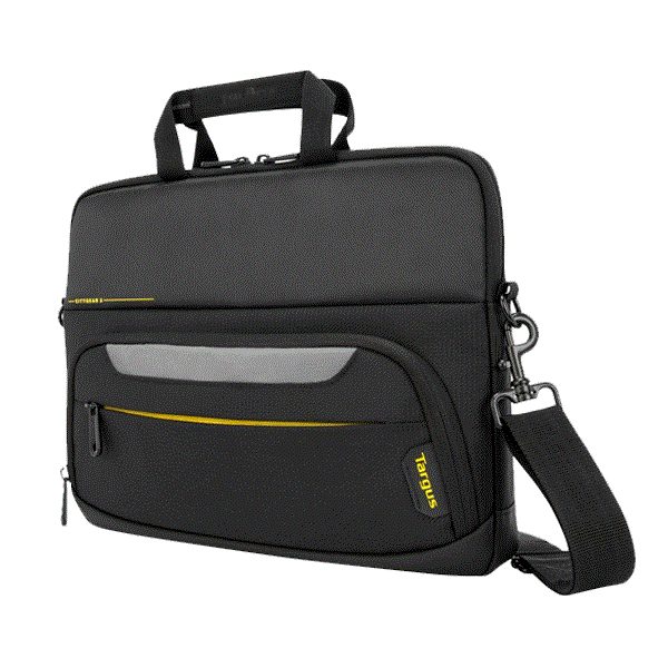 Targus Citygear 10-12 Slim Topload Laptop Case Super-slim tech carry case, Multi-Fit tech compatibility, Comfort-padded grab handle and padded shoulder strap