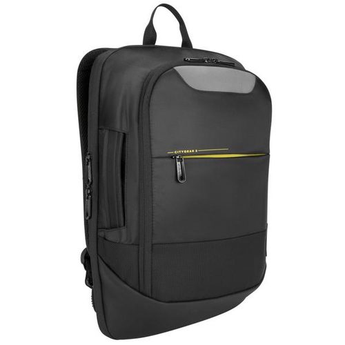 Targus - CityGear 14-15.6in Convertible Laptop Backpack Black Detachable shoulder straps and retractable handle, Dome Protection System, Laptop & Tablet compartments