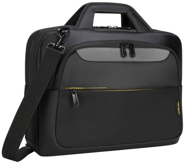 Targus Citygear 15.6 Slim Topload Laptop Bag Versatile laptop bag to carry your tech, Dome Protection System, Zipped mesh pockets