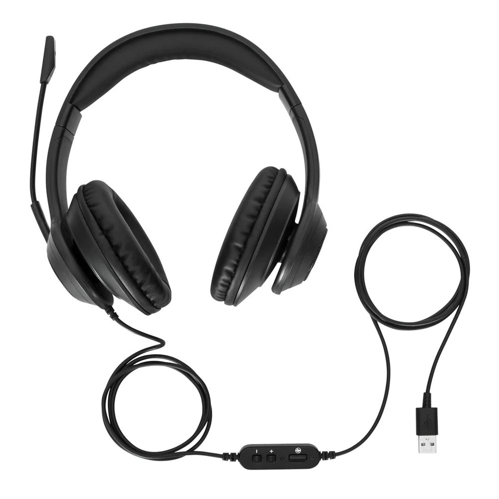 Targus Wired Stereo Headset Dual high sensitivity speakers, omni-directional microphone and ambient noise-canceling technology