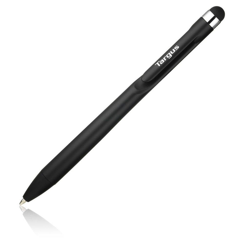 Targus AntiMicrobial 2-in-1 Pen Stylus Black, Functional stylus to minimise physical contact, Innovative micro air pocket tip design , Stylish single piece construction with integrated clip