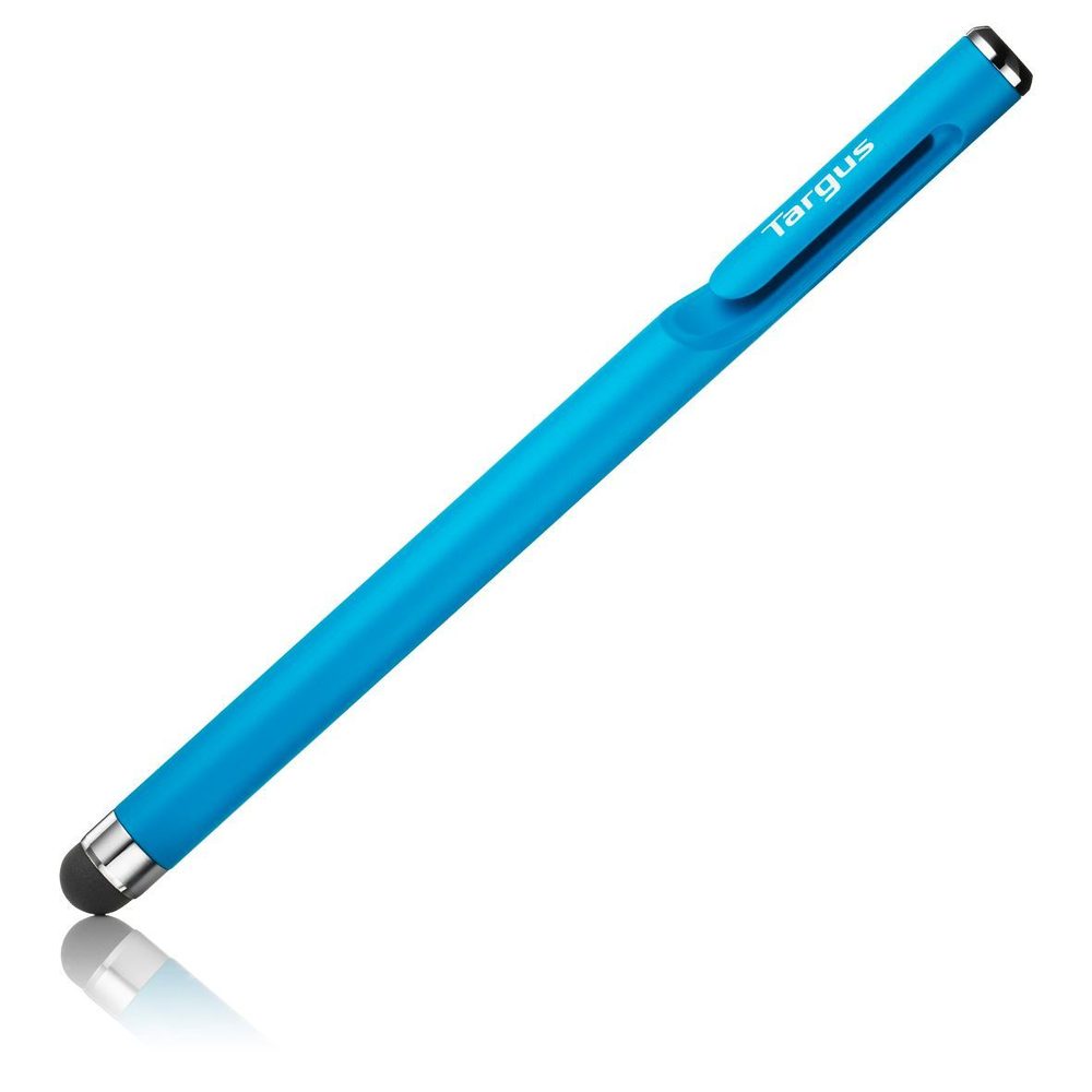Targus Antimicrobial Stylus Embedded Clip - Blue, Functional stylus, Fully compatible with all capacitive touch screen devices (tablets, smartphones or touchscreen laptops), Stylish one piece premium design with integrated clip