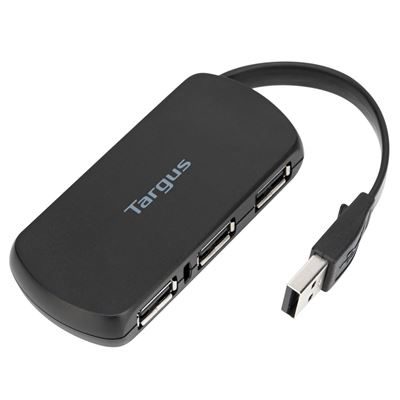 Targus - 4 Port USB 2.0 Hub, Instantly connect up to 4 USB devices such as your mouse, flash drive, iPod/MP3 player and more, High performance, Plug and play