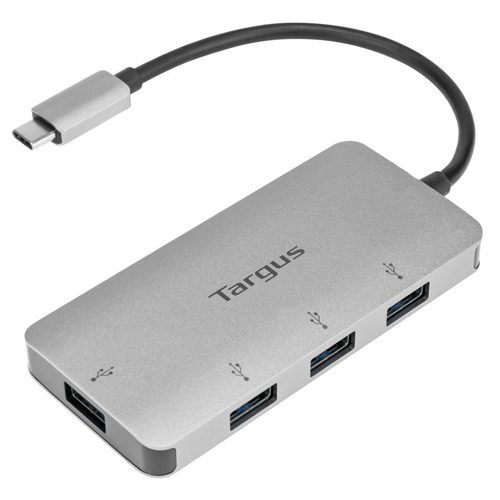 Targus - USB-C 4 Port Hub AL Case, Turn one USB-C Port into 4 USB-A 3.0 Ports, Supports up to 5Gbps Data Transfer rate per USB-A port, Windows, MacOS and Chrome OS Compatible