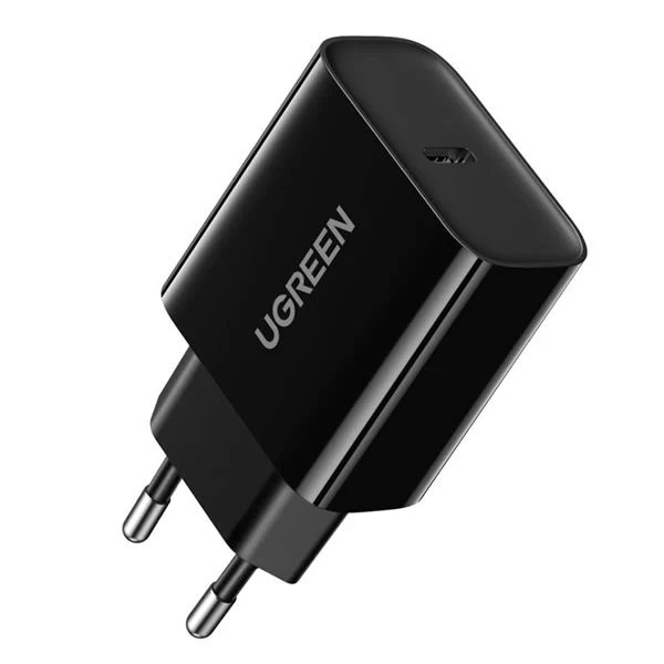 Ugreen Ugree 1 Port PD Home Charger - 20W features Type-C port with Power Delivery 3.0. It can fast charge your PD compatible devices. Your Apple iPhone 13 can be charged from 0% to 58% in just 30 minutes. Trickle charging mode automatically adjust current and voltage output to prevent excessive power from damaging battery life of your device. . Features: PD fast charge. Trickle charging mode. Fire retardant shell. 20 Watts. Multi-protection system. Warranty: 1 Year