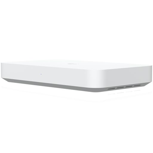 Ubiquiti UXG-Fiber Desktop 10G independent gateway with integrated 4-port 2.5 GbE switch, 5 Gbps routing with IDS/IPS, 10G SFP+ and (1) 10 GbE RJ45 WAN port, 10G SFP+ LAN port