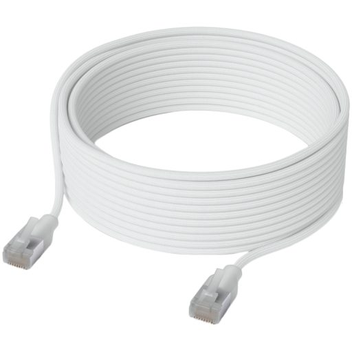 Ubiquiti UniFi UACC-Cable-Patch-EL-C6A-8M-W Premium Patch Cable Ultra-thin braided, designed and optimized for 10 GbE networking, RJ45