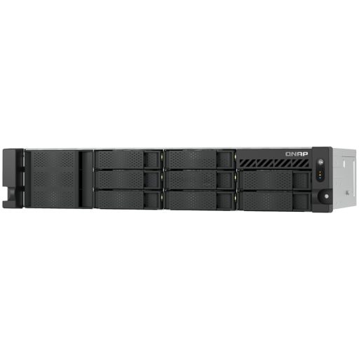 QNAP 8-bay short depth rackmount NAS, Intel Atom C5125 8C 2.8GHz, 8GB RAM,2 x 2.5GbE, 2 x M.2 2280, 2 x PCIe Gen3 x4, 4 x USB 3.2 Gen1 ports (5Gbps), 2 x 300W redundant PSU