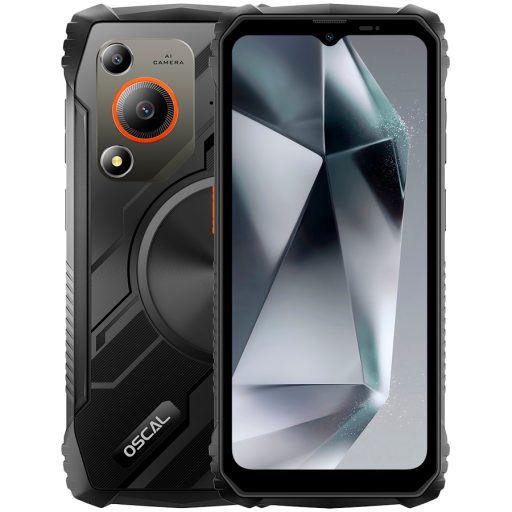 OSCAL Rugged smarthone Marine 1 LTE 6.56-inch HD 720x1612 90Hz Octa-core T615 up to 1.8 GHz RAM 4GB ROM 128GB Cam Rear 16MP Front 8MP 4G LTE WiFi BT Battery 5100mAh GPS+GLONASS+Beidou+Galileo & IP68/IP69K/MIL-STD-810H Android 15 Black