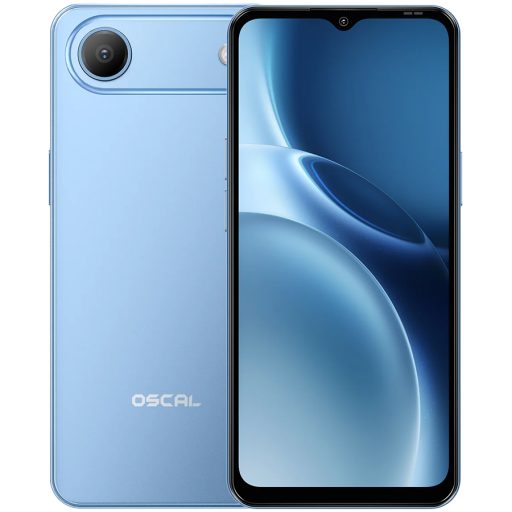 OSCAL Flat 3C LTE Smartphone, 6.65'' HD+ IPS 720*1612 90Hz, Quad-core T310 up to 2.0GHz, 4GB/32GB, Camera: Rear 32MP, Front 12MP, Wi-Fi 5, BT5.0, 5000mAh Battery, Android 16, Blue