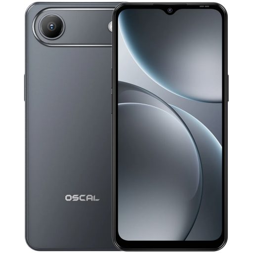 OSCAL Flat 3C LTE Smartphone, 6.65'' HD+ IPS 720*1612 90Hz, Quad-core T310 up to 2.0GHz, 4GB/32GB, Camera: Rear 32MP, Front 12MP, Wi-Fi 5, BT5.0, 5000mAh Battery, Android 16, Black