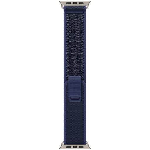 APPLE 49mm Blue Trail Loop - S/M - Natural Titanium Finish