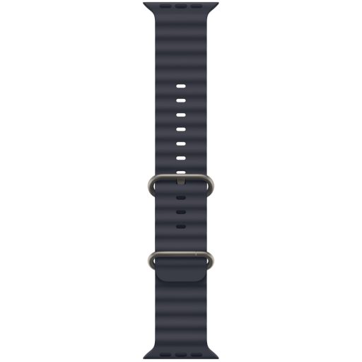 APPLE 49mm Navy Ocean Band - Natural Titanium Finish