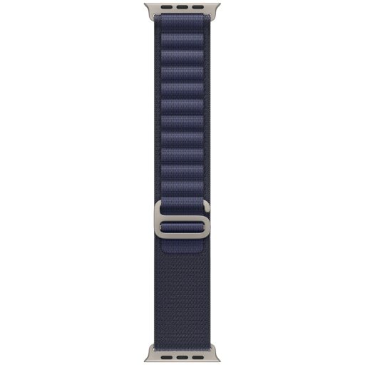 APPLE 49mm Navy Alpine Loop - Medium - Natural Titanium Finish
