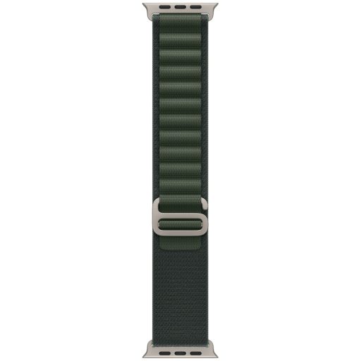 APPLE 49mm Dark Green Alpine Loop - Large - Natural Titanium Finish